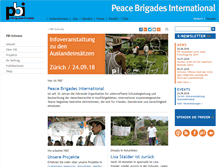 Tablet Screenshot of peacebrigades.ch