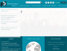 Tablet Screenshot of peacebrigades.org.uk
