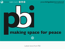 Tablet Screenshot of peacebrigades.org